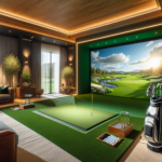 An indoor golf simulator